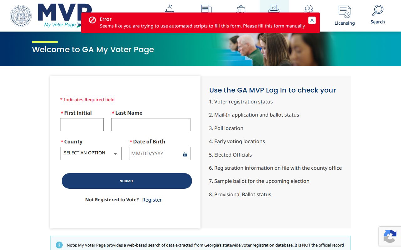 Dalton people search Georgia voter verification