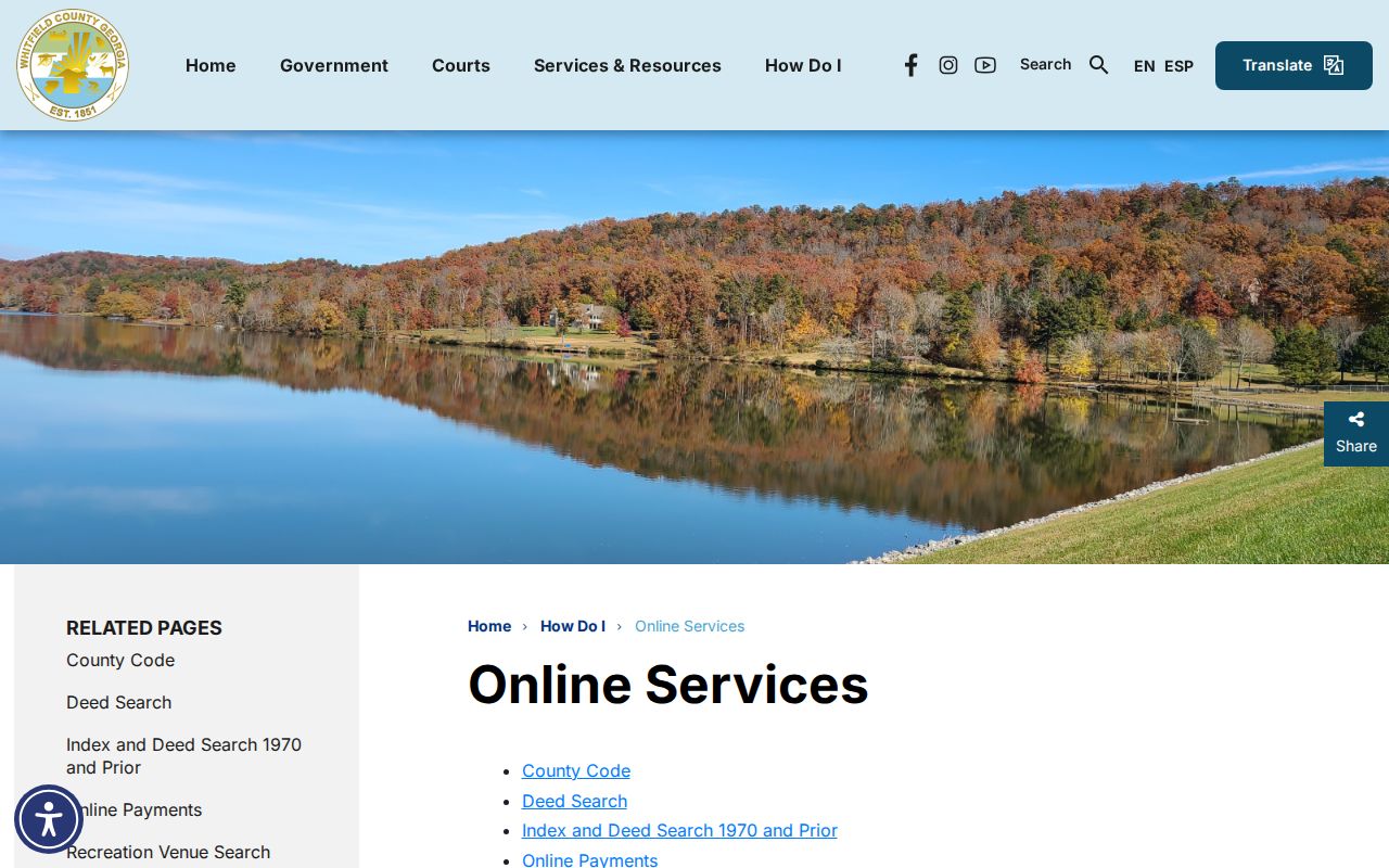 Dalton people search through Whitfield online services