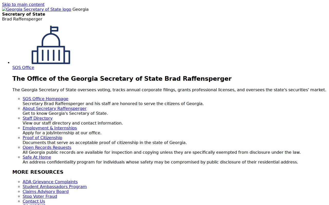 Dalton voter registration guide on the Georgia Secretary of State website